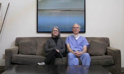 Photo of Debbie Rood and Dr. George Scott in their Manteca clinic
